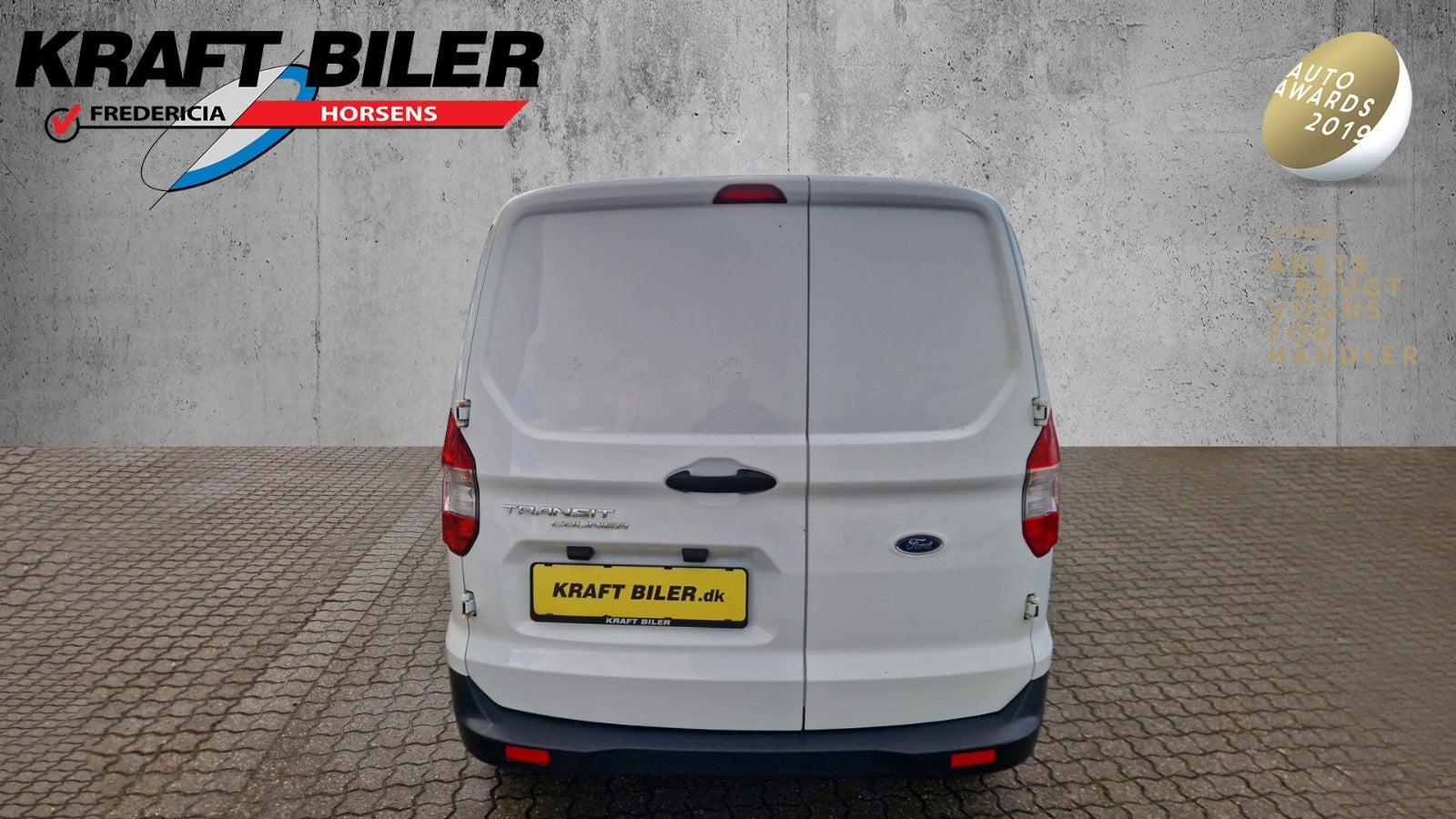 Hvid Ford Transit Courier fra 2019