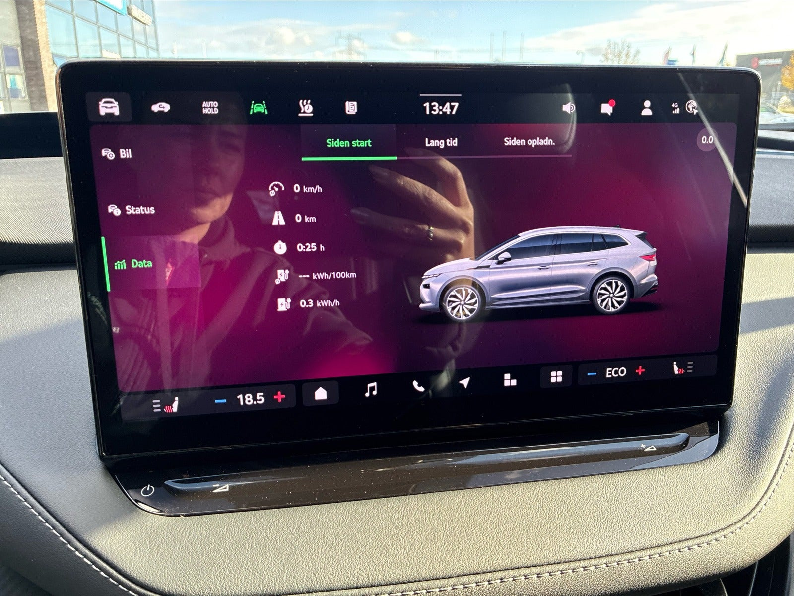Grå Skoda Enyaq fra 2026