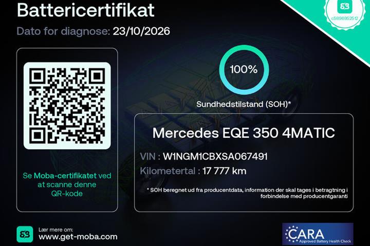Grå Mercedes EQE350 fra 2025