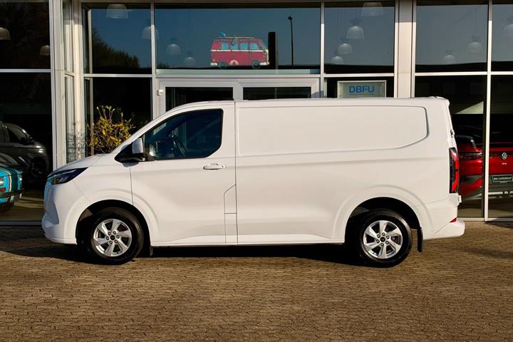 Hvid Ford E-Transit Custom Kombi 320 L1 fra 2025 set udefra