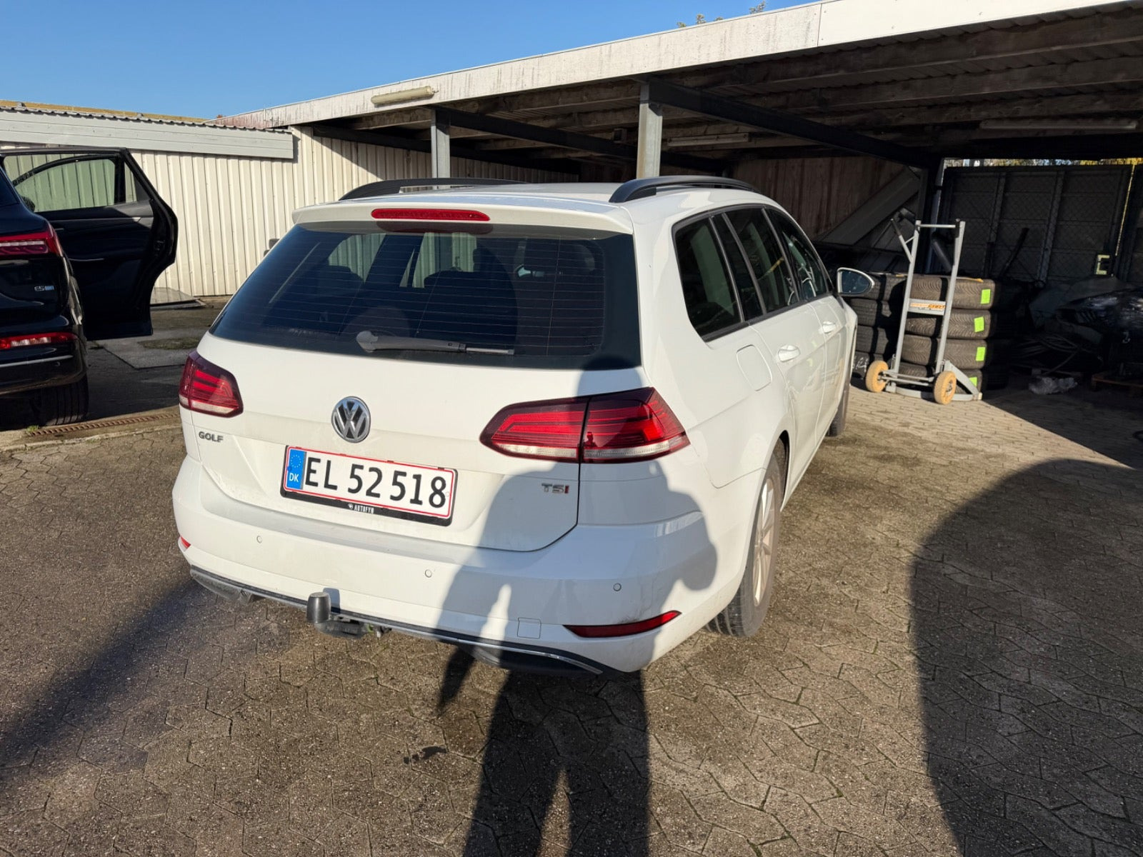 Hvid VW Golf VII fra 2017