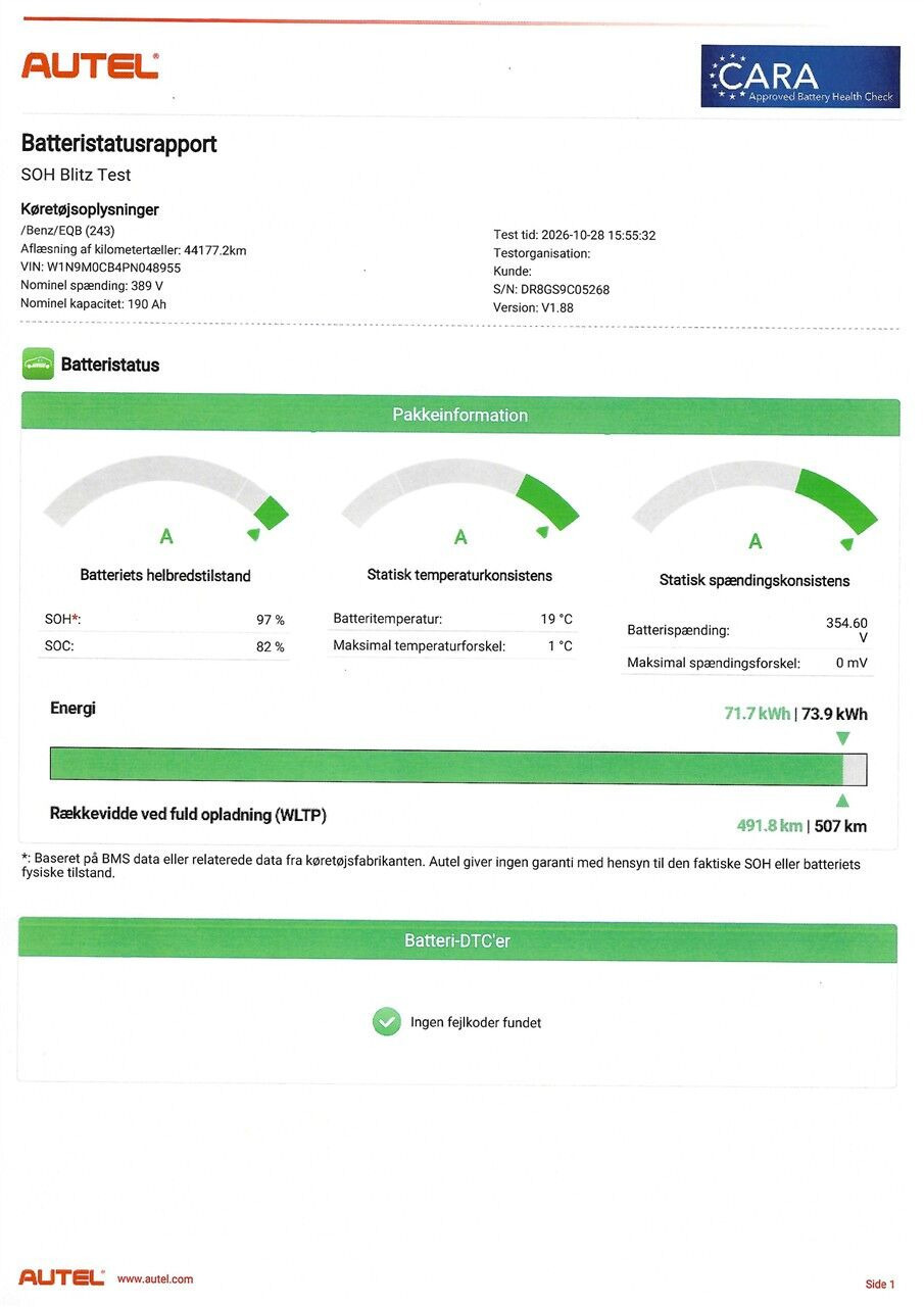 Grå Mercedes EQB250+ fra 2023