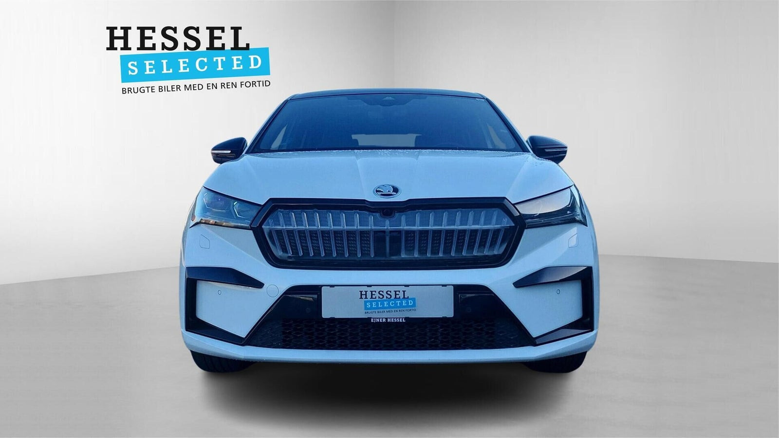 Hvid Skoda Enyaq fra 2023
