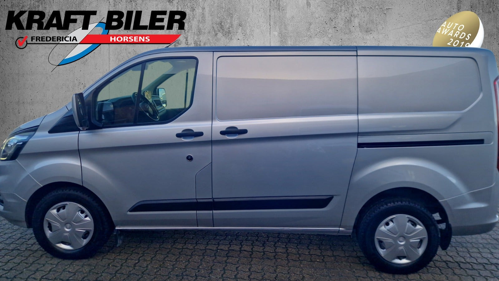 Sølv Ford Transit Custom 340 L1 fra 2021