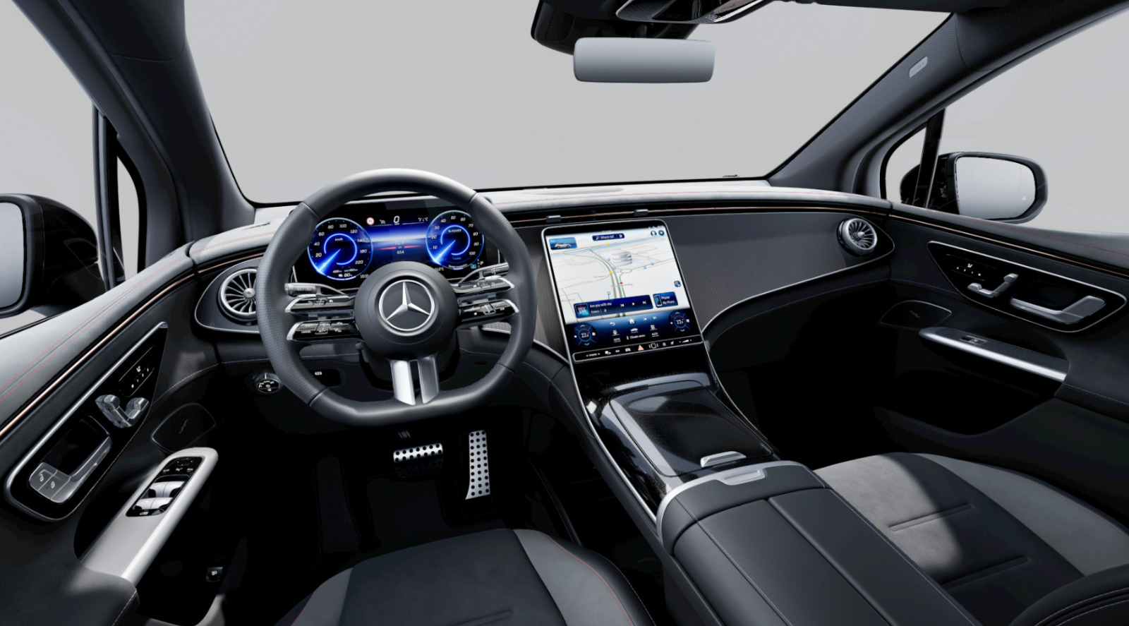 Hvid Mercedes EQE350 SUV fra 2026