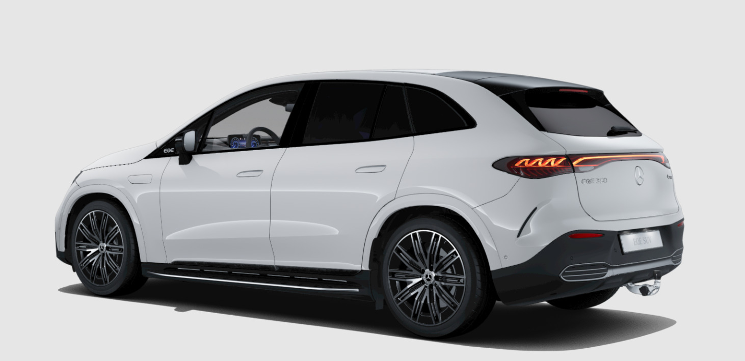 Hvid Mercedes EQE350 SUV fra 2025