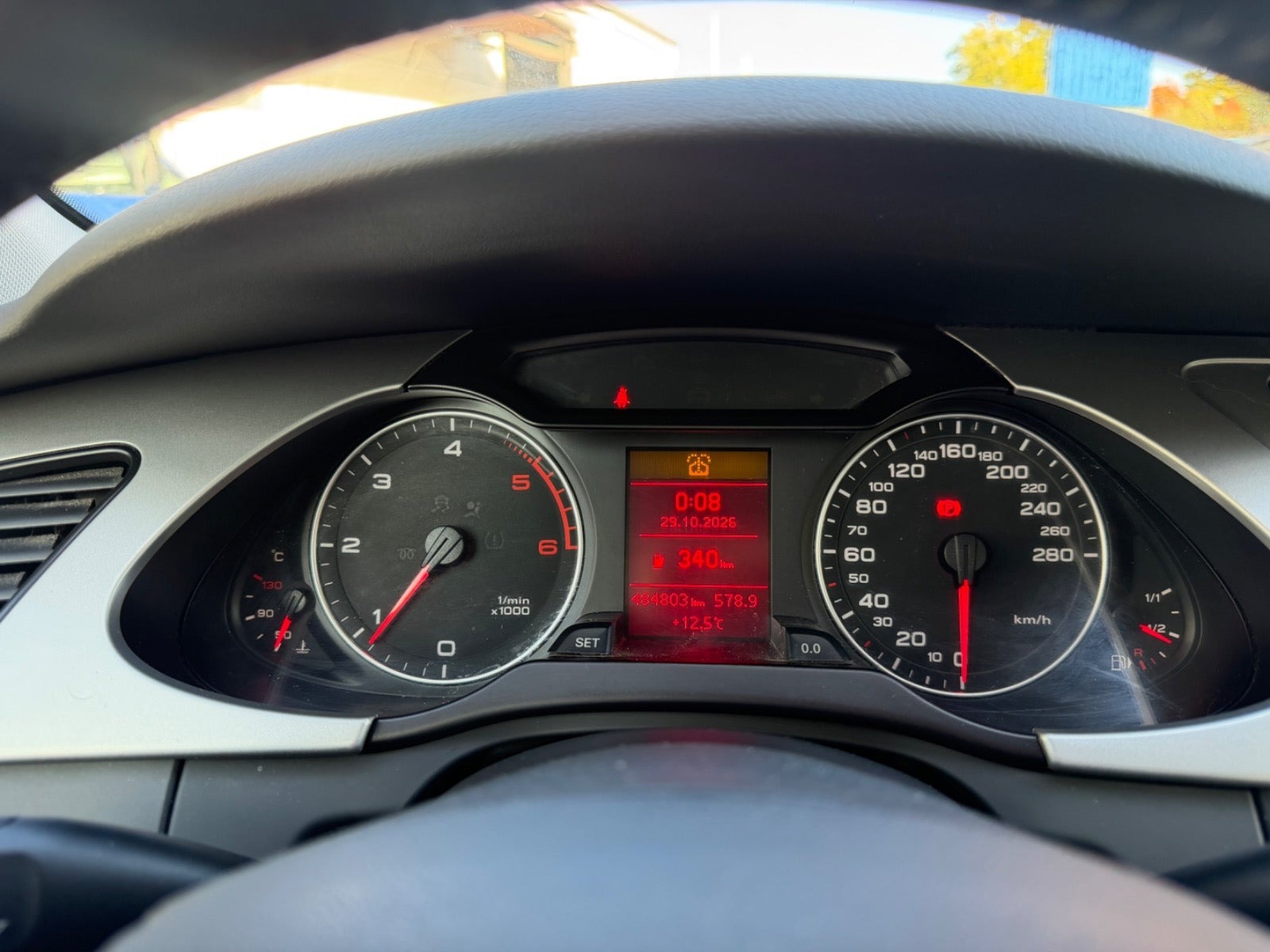 Grøn Audi A4 fra 2008