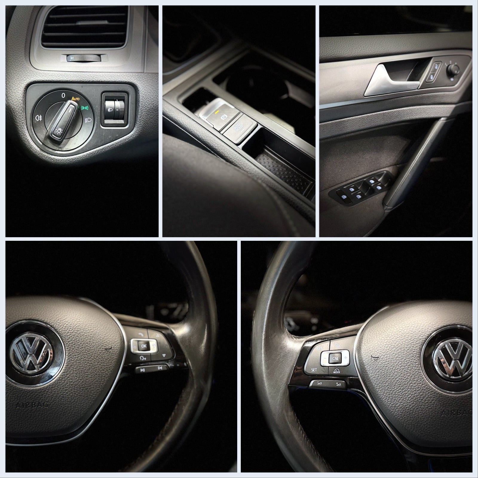 Hvid VW Golf VII fra 2015
