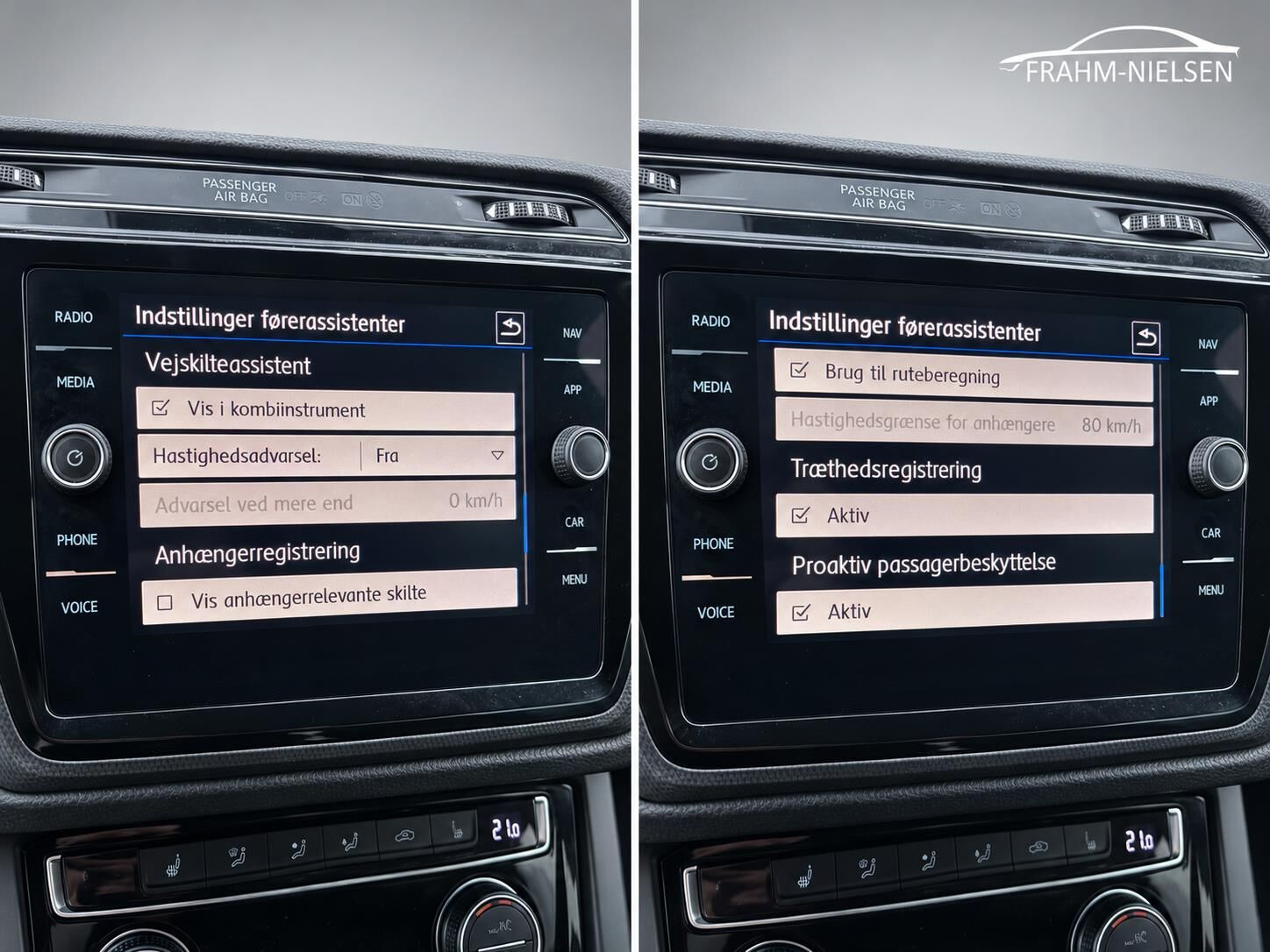 Blå VW Touran fra 2019