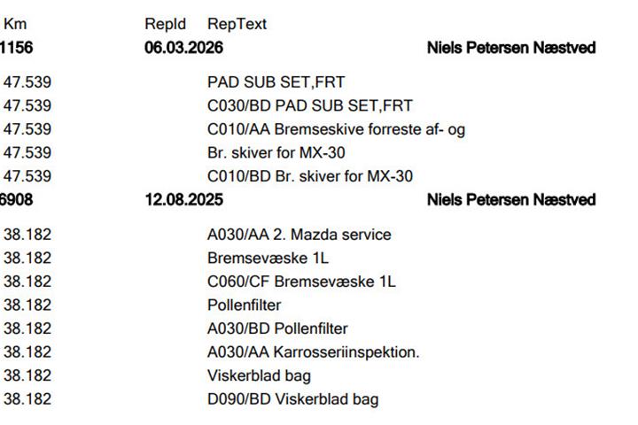 Hvid Mazda MX-30 fra 2022