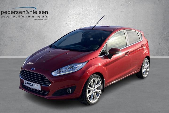Rød Ford Fiesta fra 2016