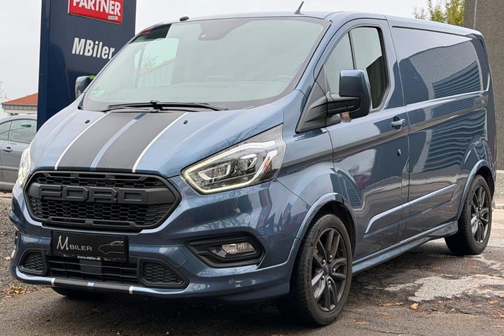 Blå Ford Transit Custom 290 L1 fra 2018