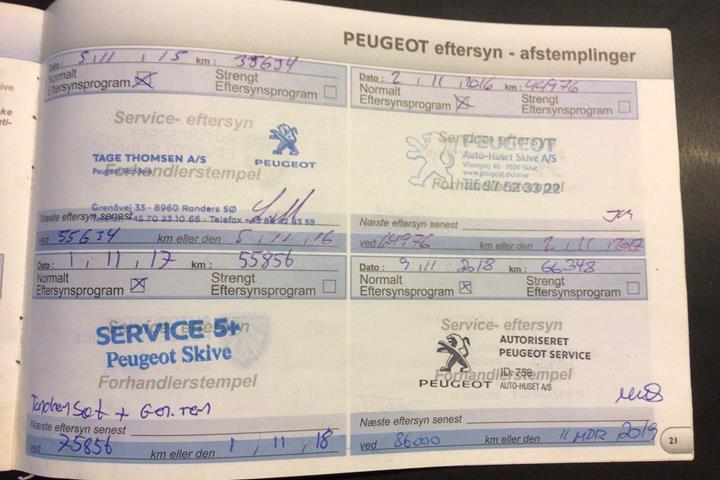 Grå Peugeot 208 fra 2012