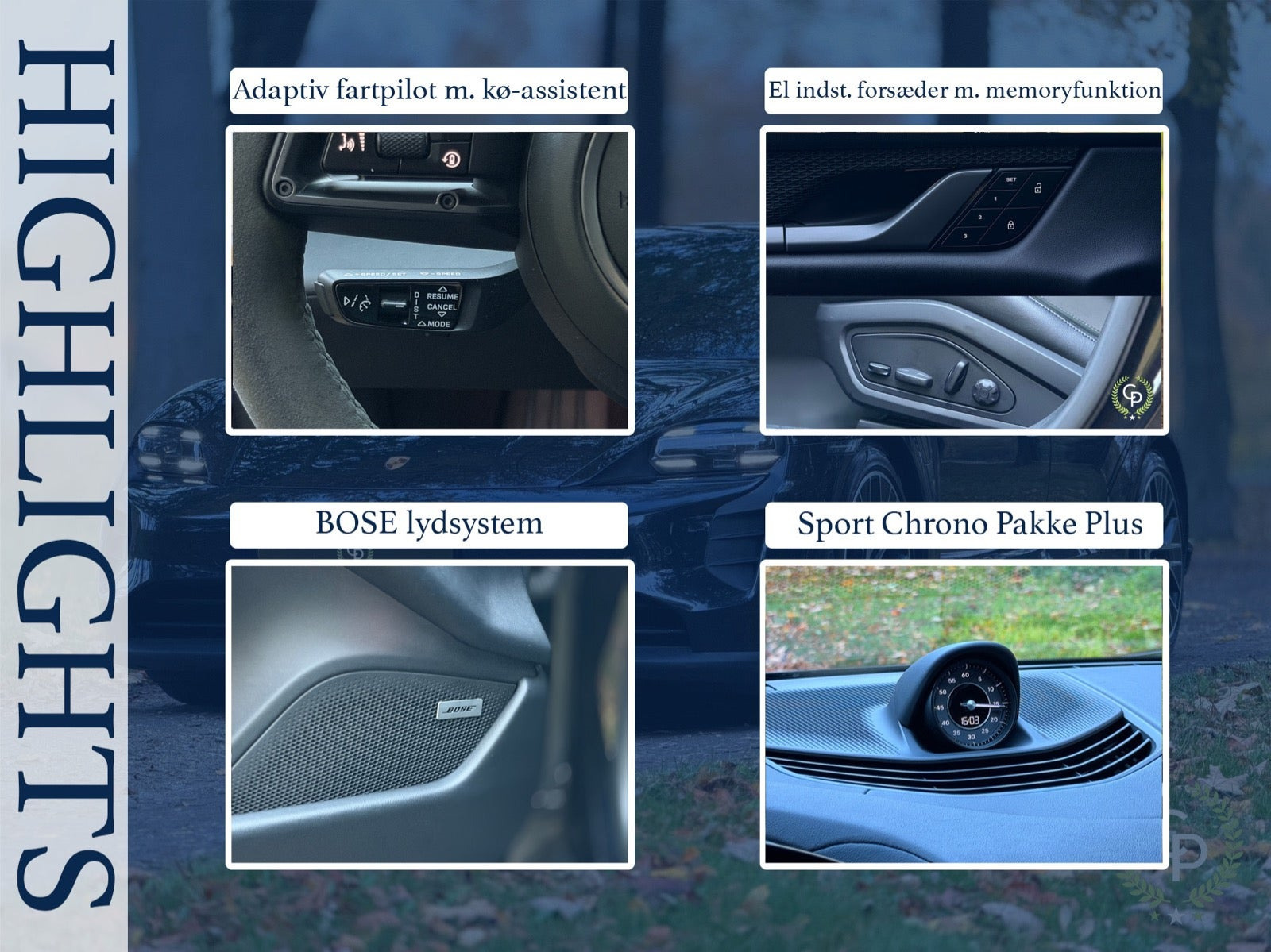 Sort Porsche Taycan fra 2022