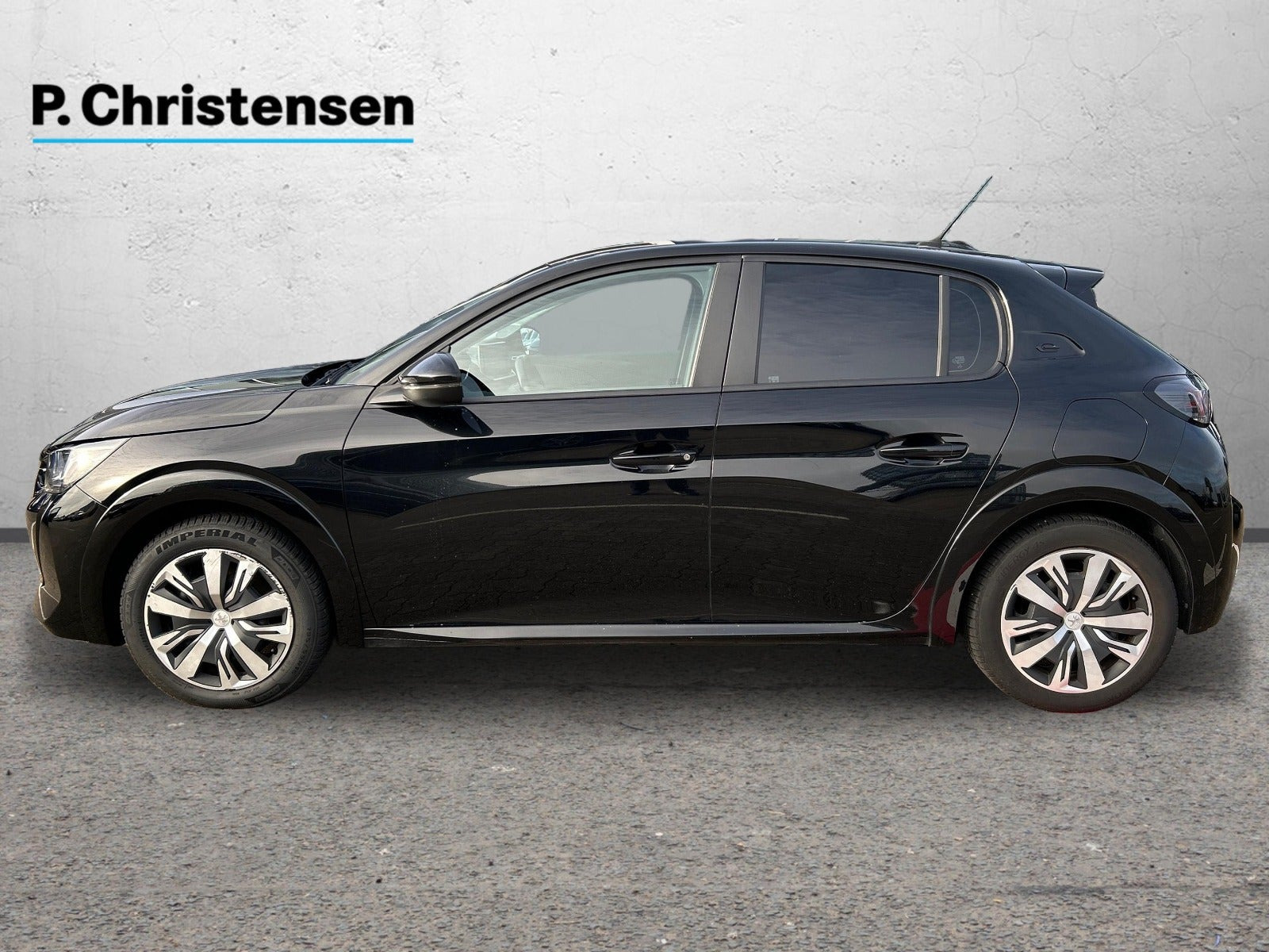Sort Peugeot e-208 fra 2021
