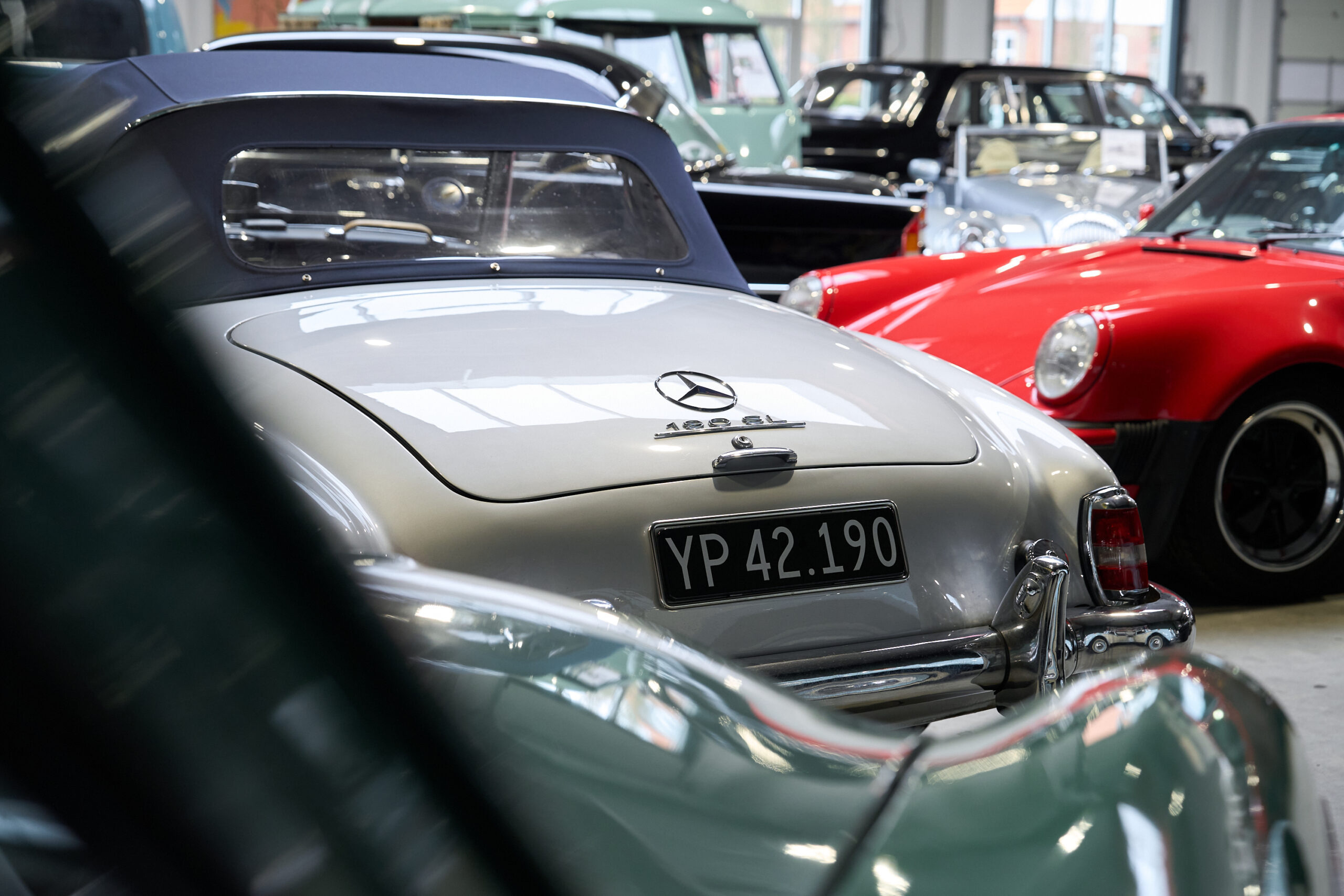 Hvid Mercedes 190 SL fra 1962