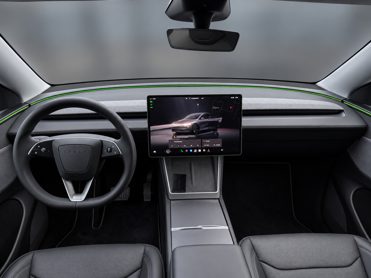 Grå Tesla Model Y fra 2026