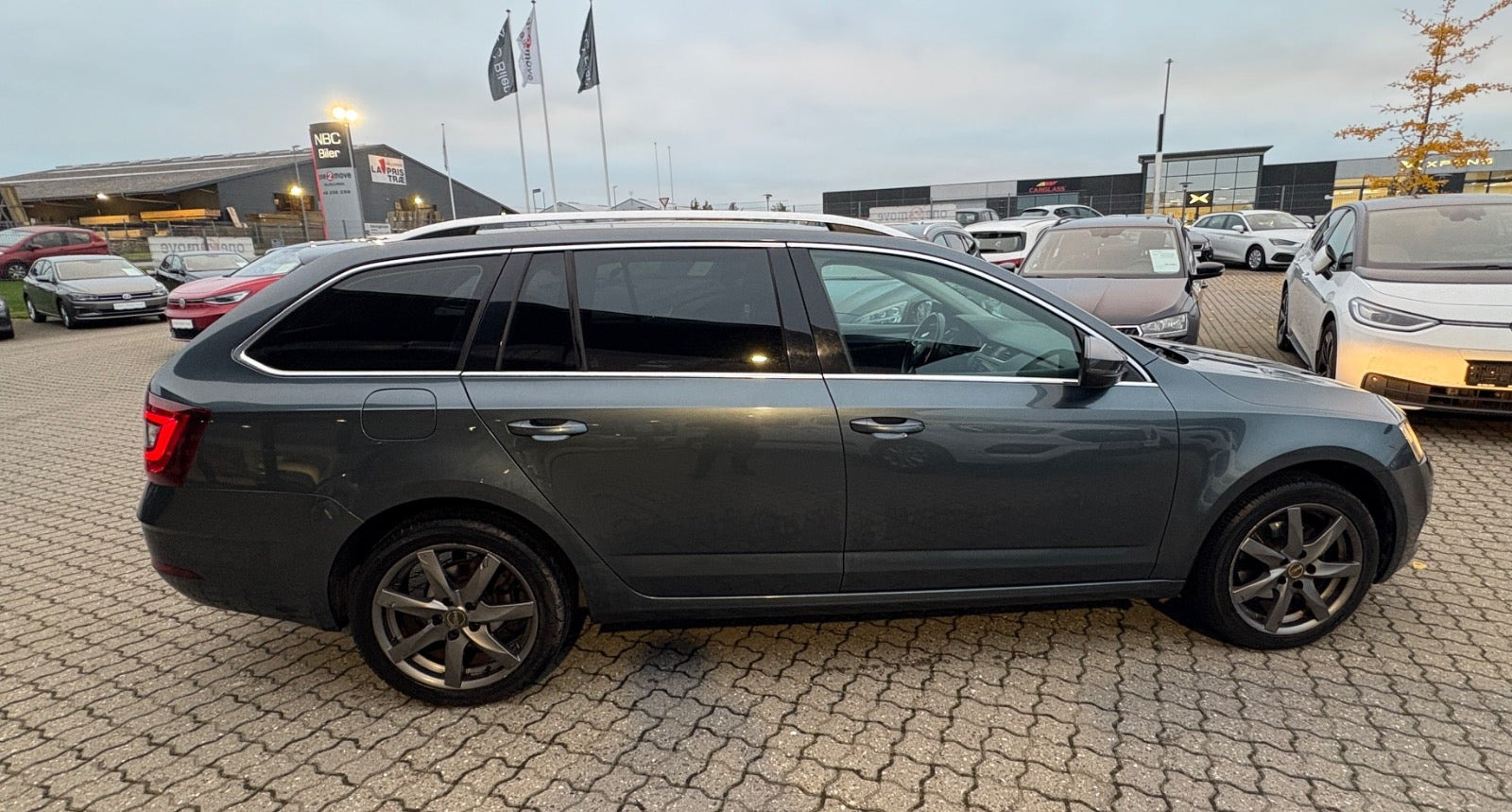 Beige Skoda Octavia fra 2019