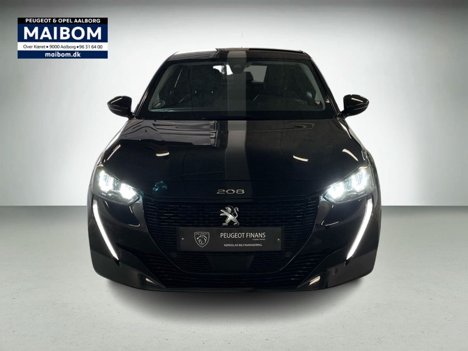 Sort Peugeot e-208 fra 2021