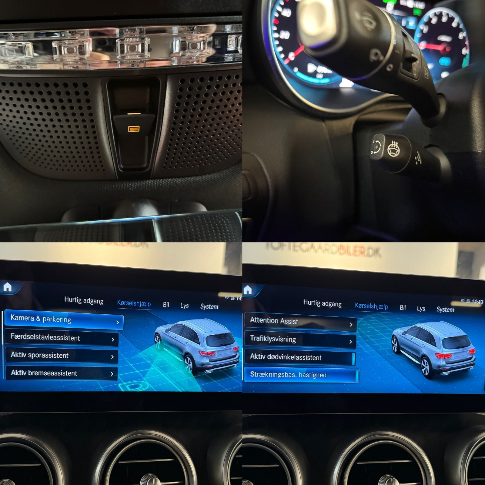 Blå Mercedes GLC300 de fra 2020