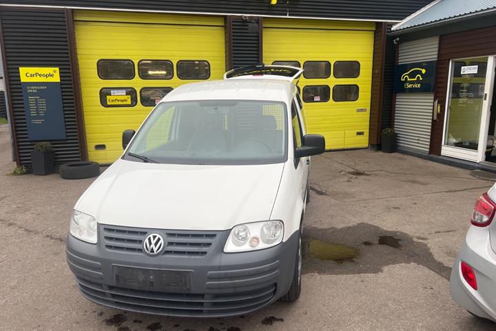 Hvid VW Caddy fra 2006