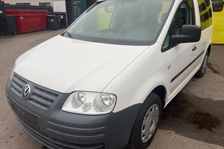 Hvid VW Caddy fra 2006