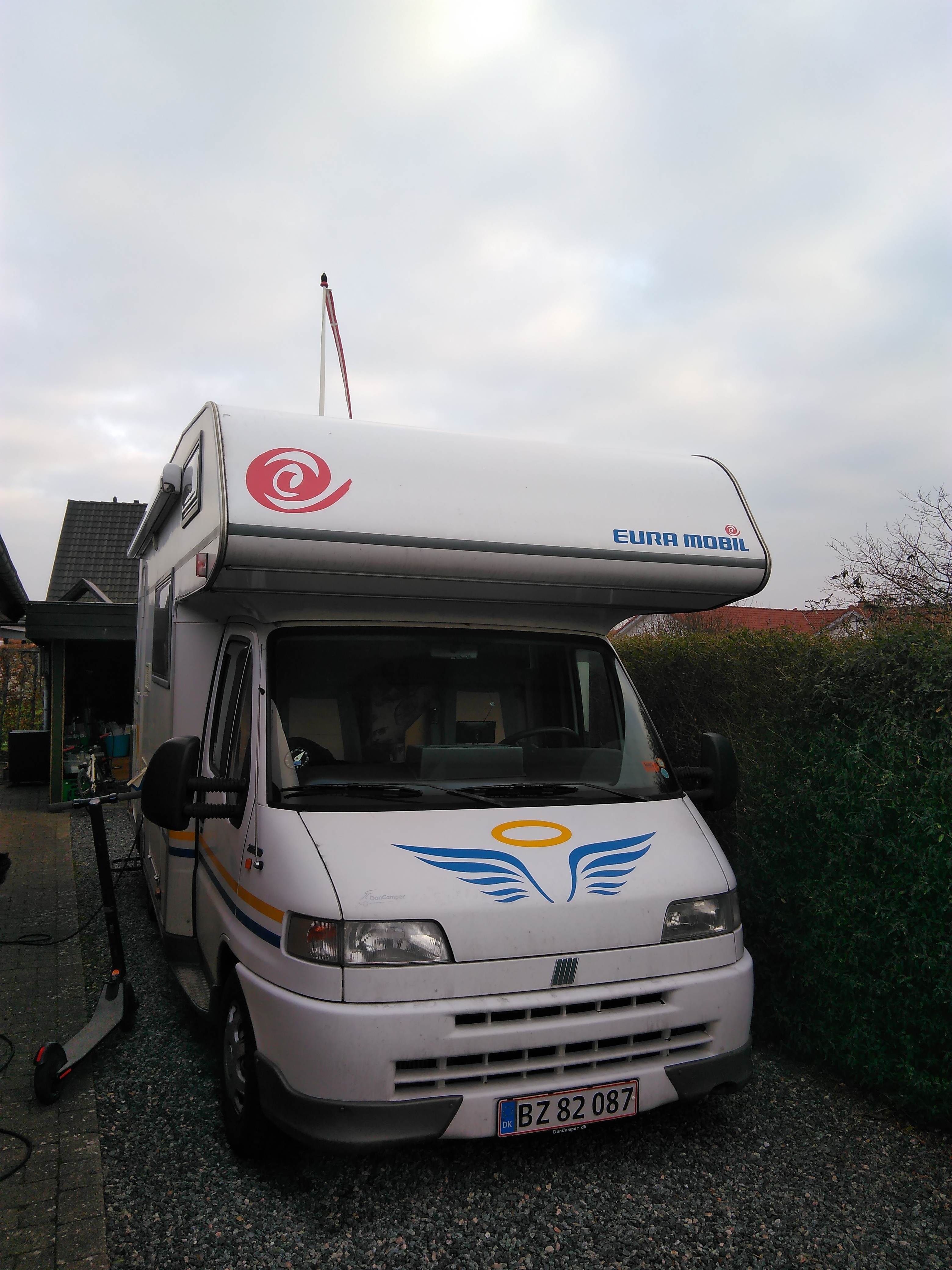 Hvid Fiat Ducato fra 1999