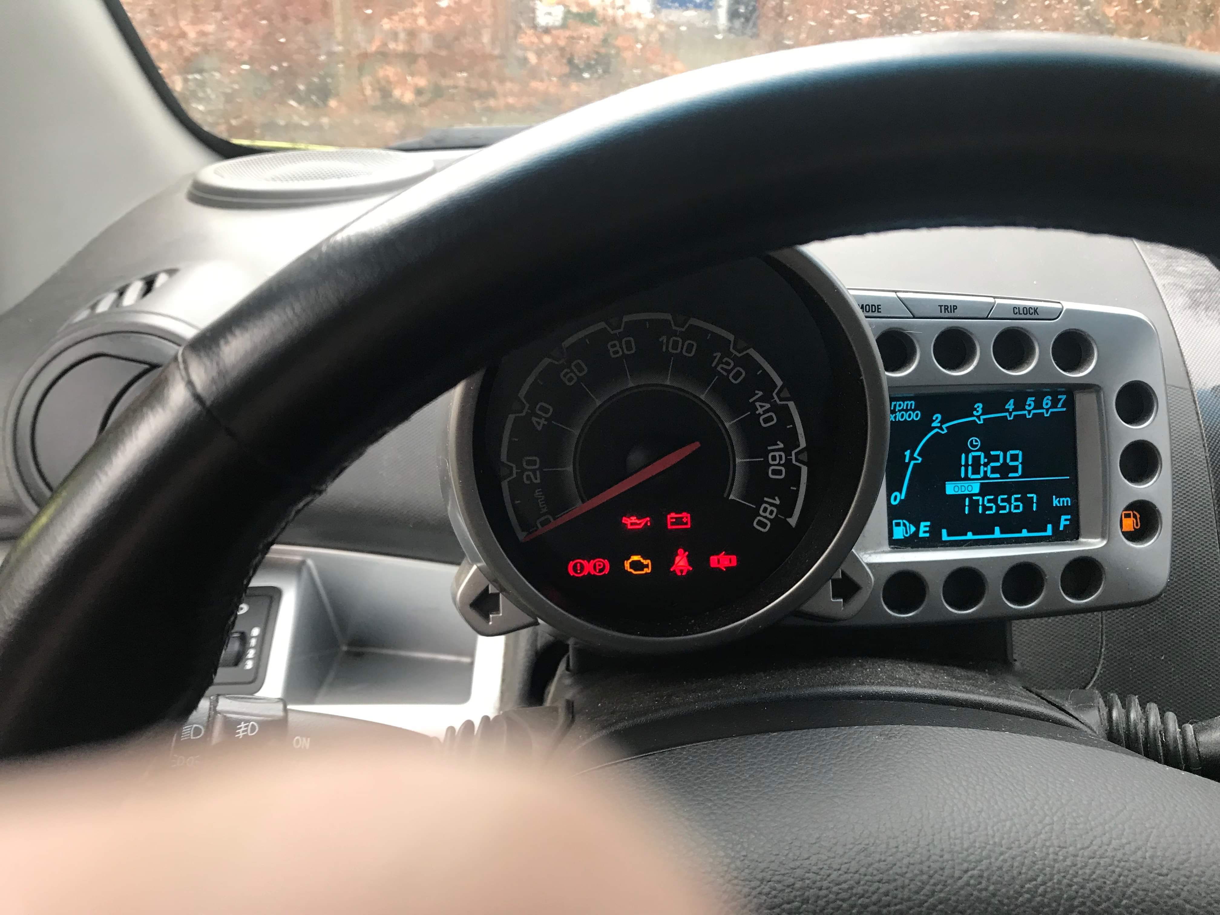 Grøn Chevrolet Spark fra 2011