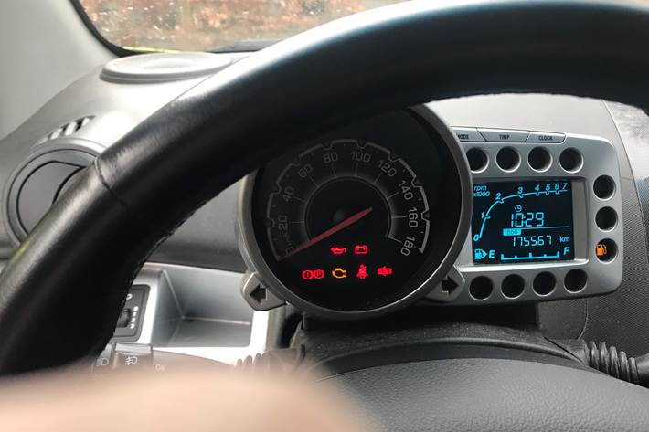 Grøn Chevrolet Spark fra 2011