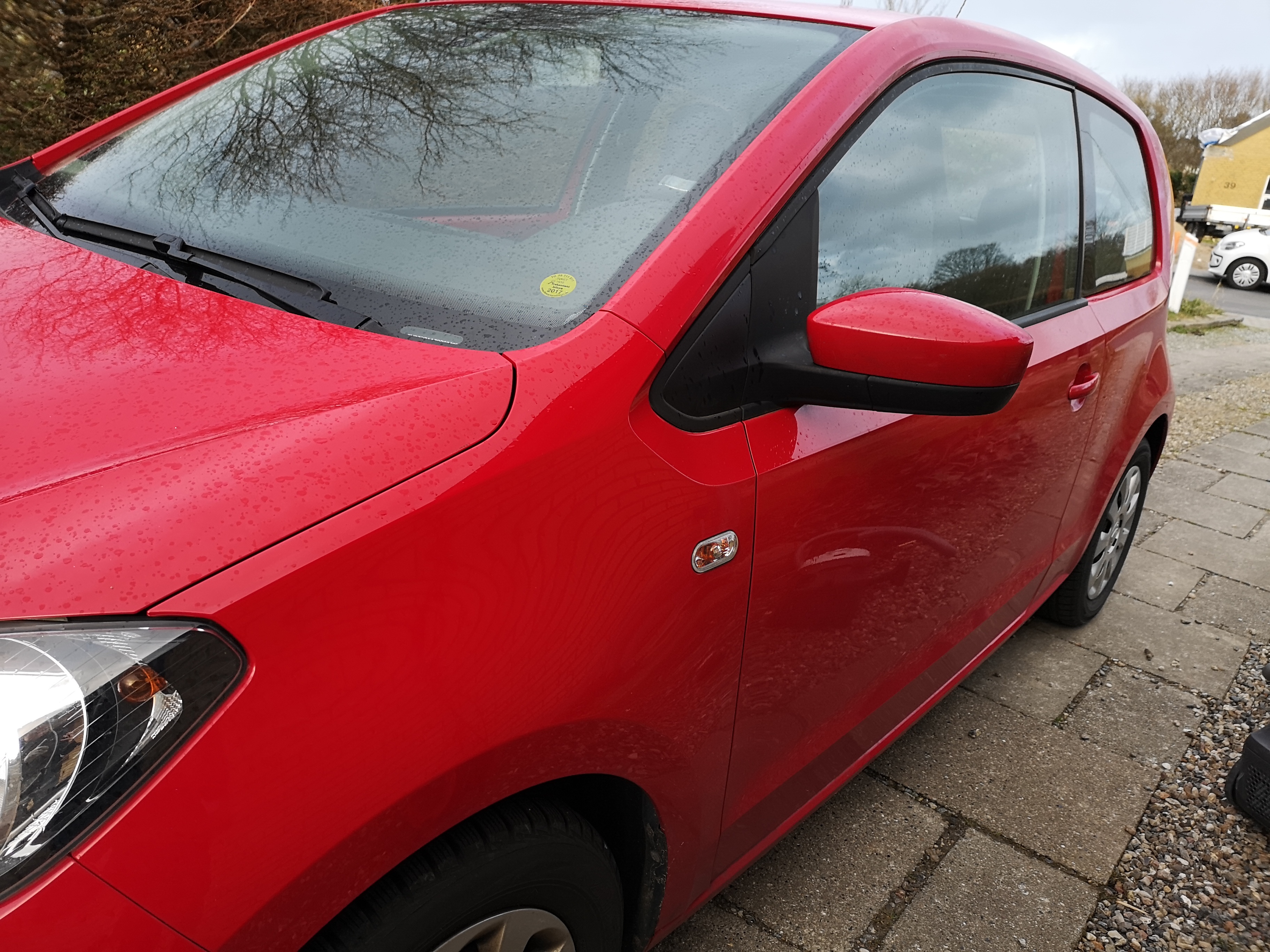 Rød Skoda Citigo fra 2013