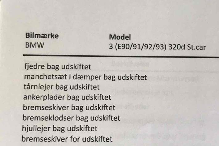 Hvid BMW 320d fra 2008