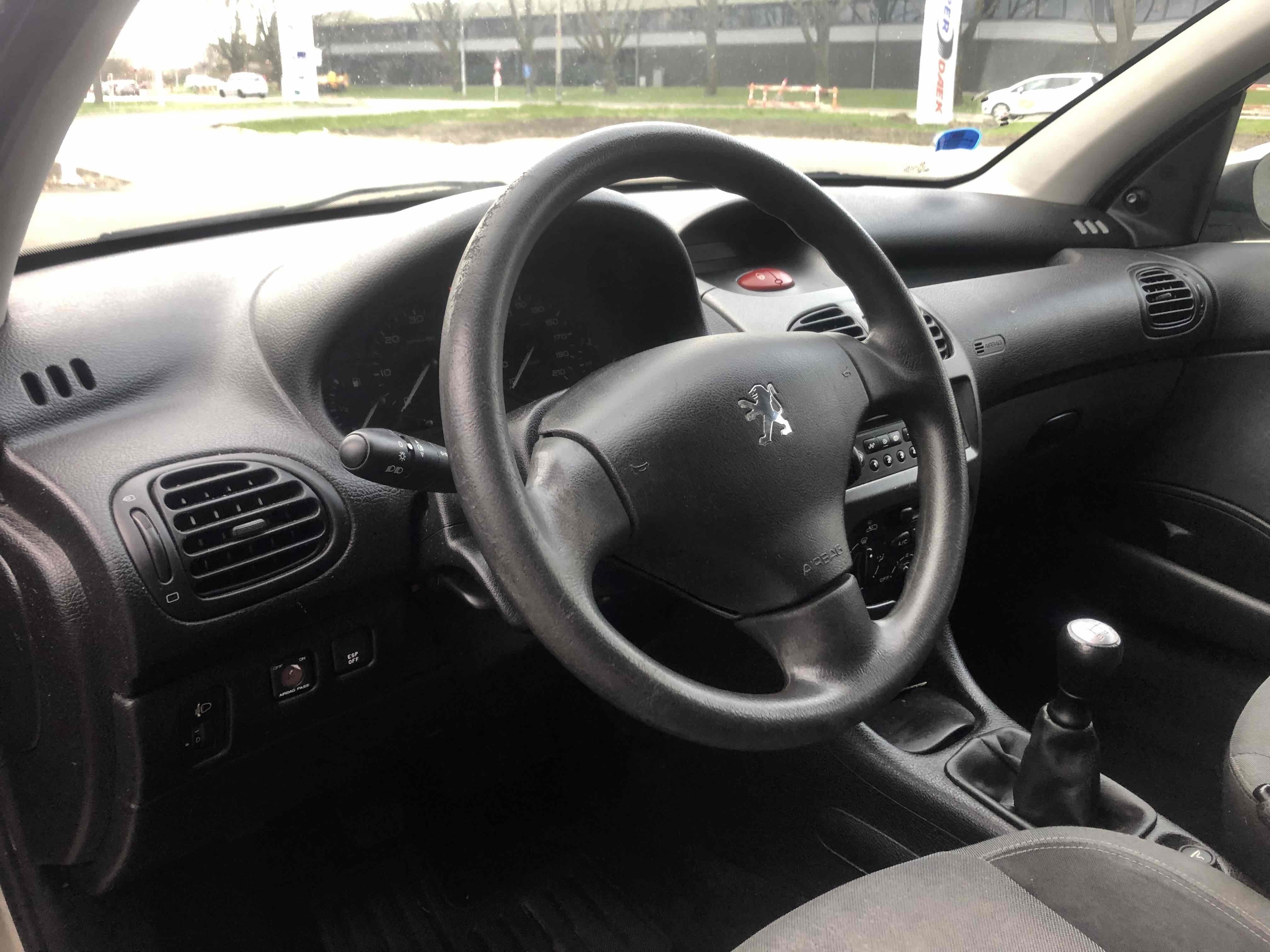 Grå Peugeot 206 fra 2007