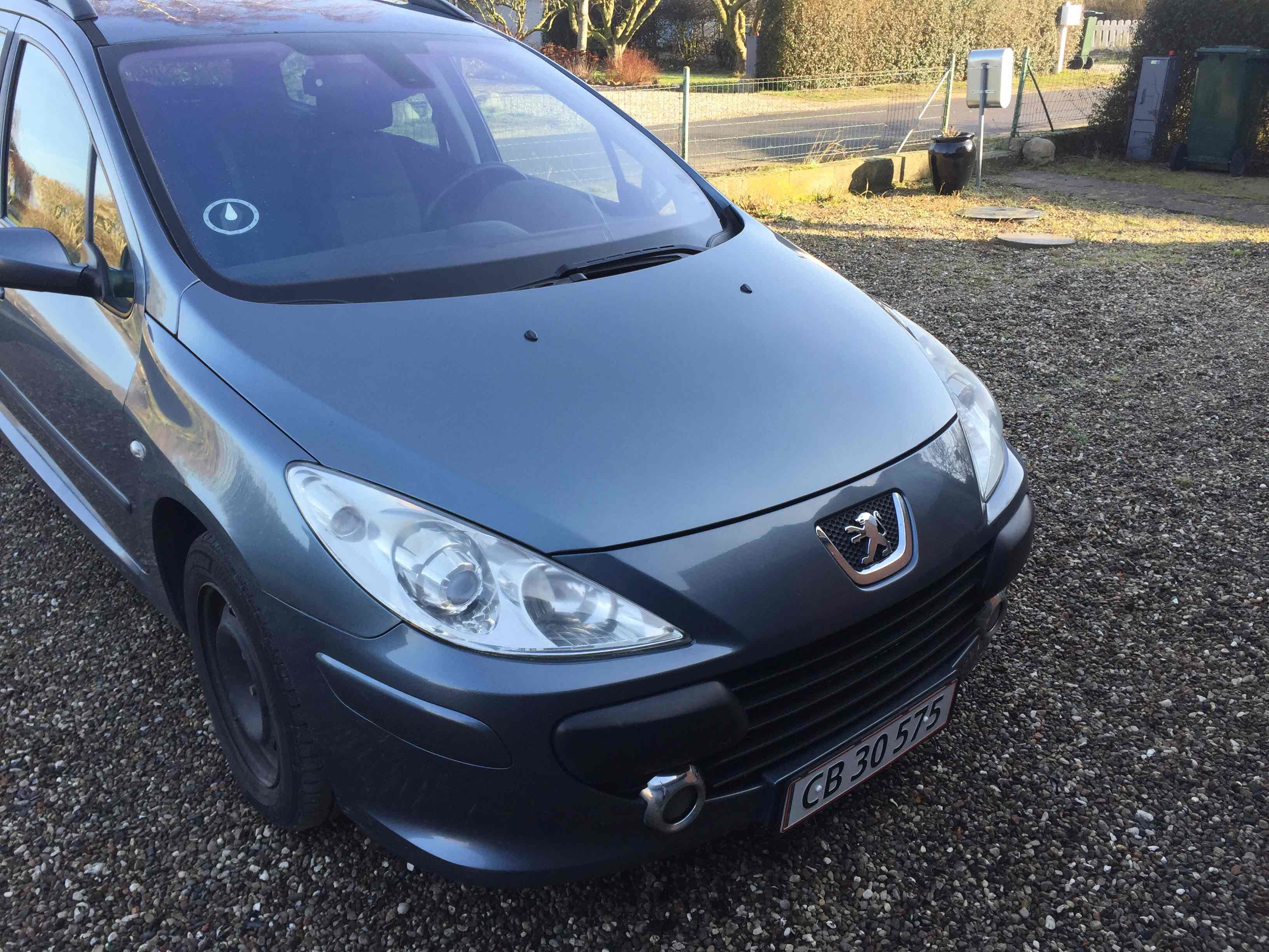Grå Peugeot 307 fra 2007