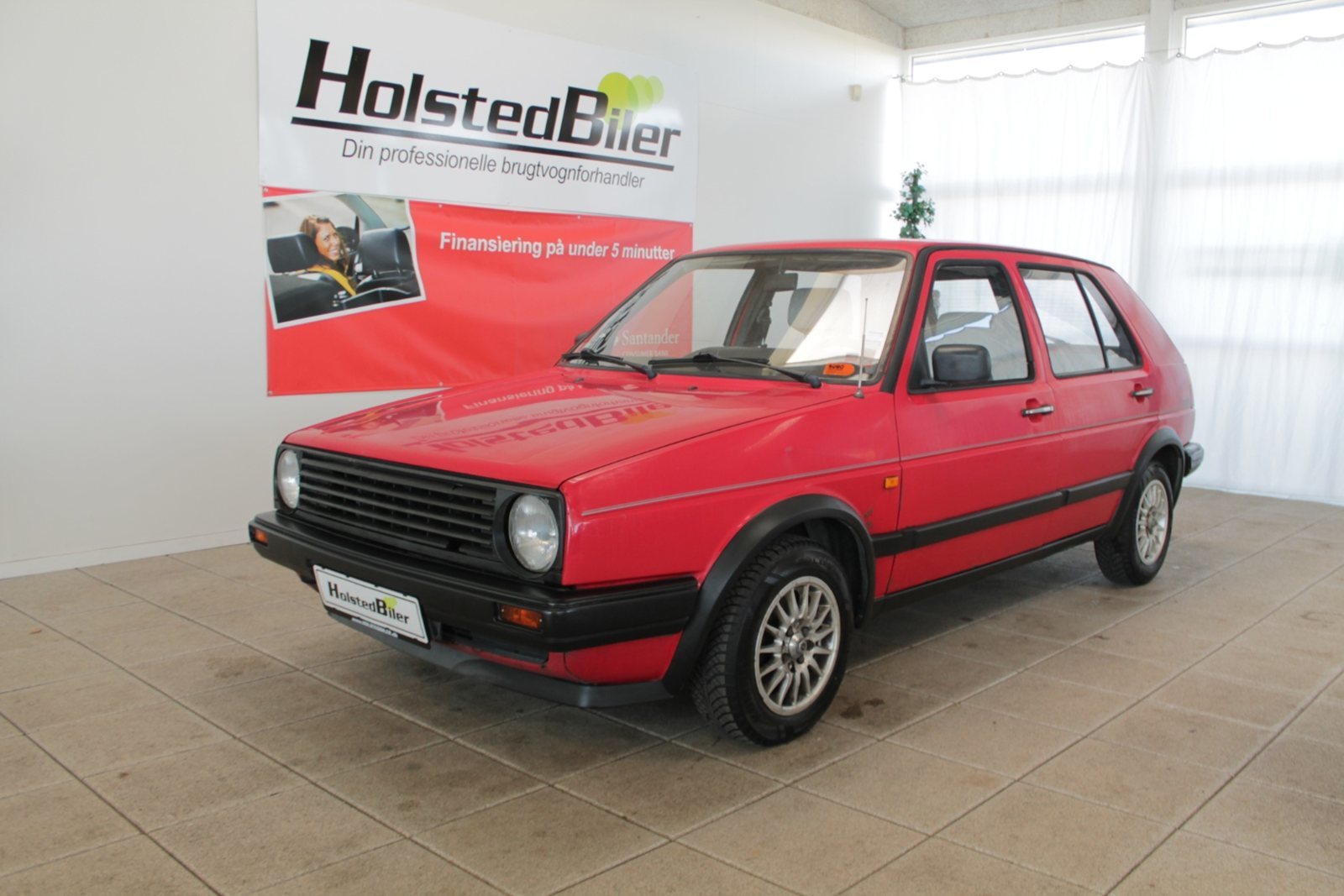 Rød VW Golf II fra 1988