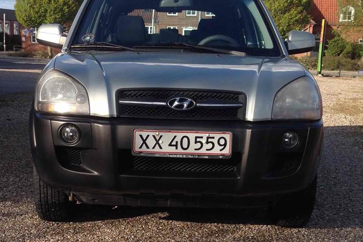 Grøn Hyundai Tucson fra 2005