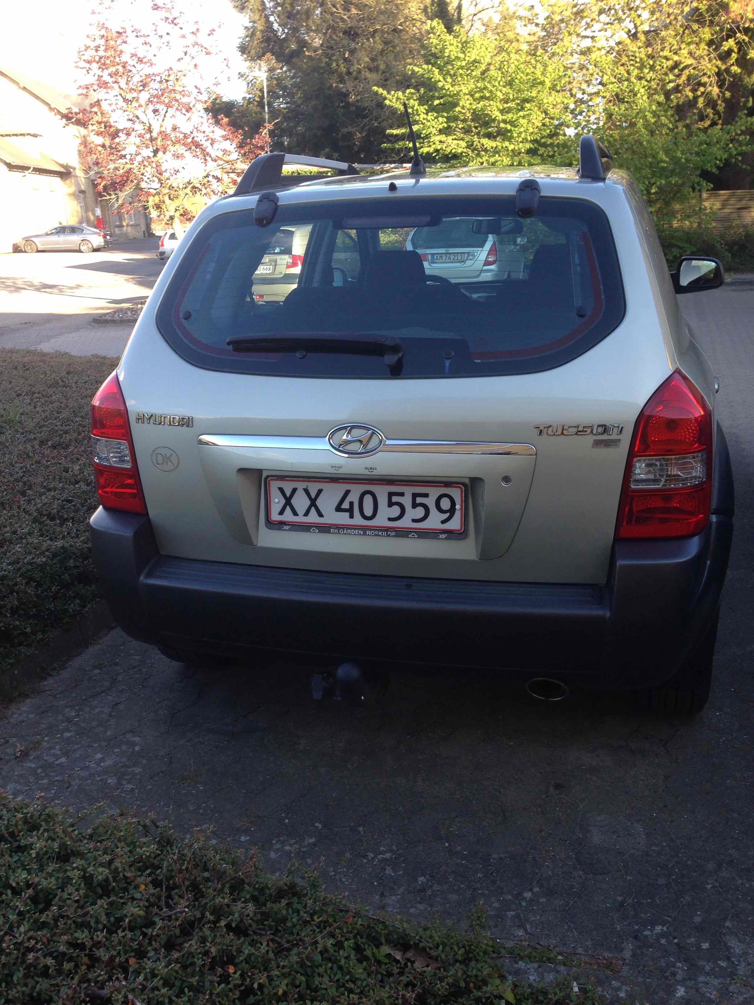 Grøn Hyundai Tucson fra 2005