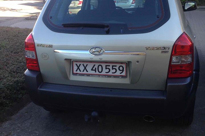 Grøn Hyundai Tucson fra 2005