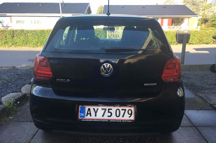 Sort VW Polo fra 2015