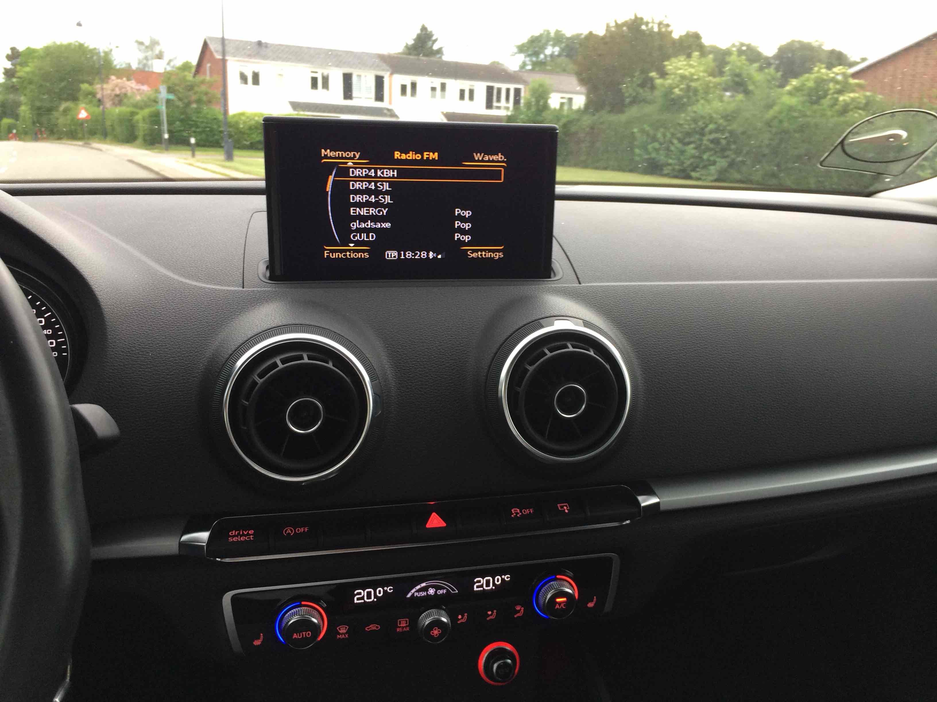 Sort Audi A3 fra 2015