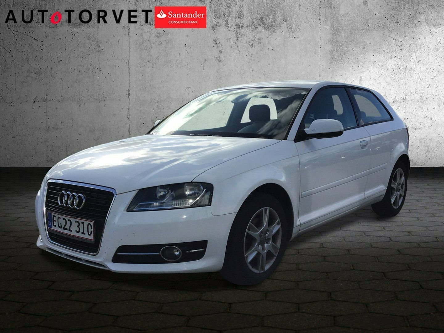 Hvid Audi A3 fra 2011