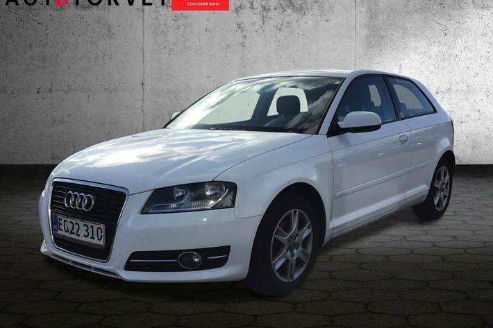 Hvid Audi A3 fra 2011