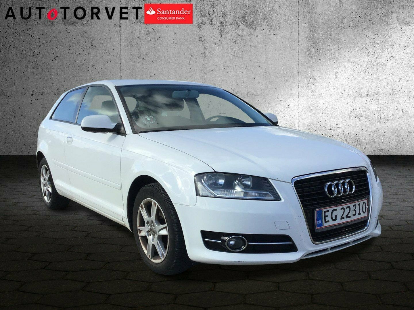 Hvid Audi A3 fra 2011