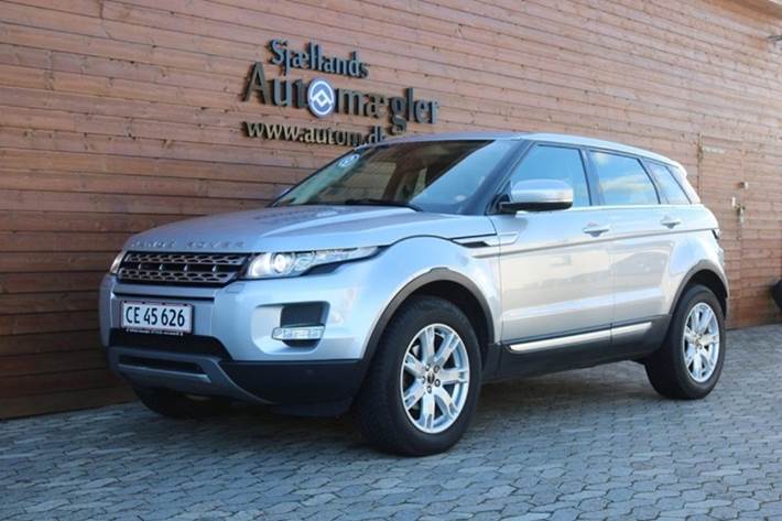 Grå Land Rover Range Rover evoque fra 2012