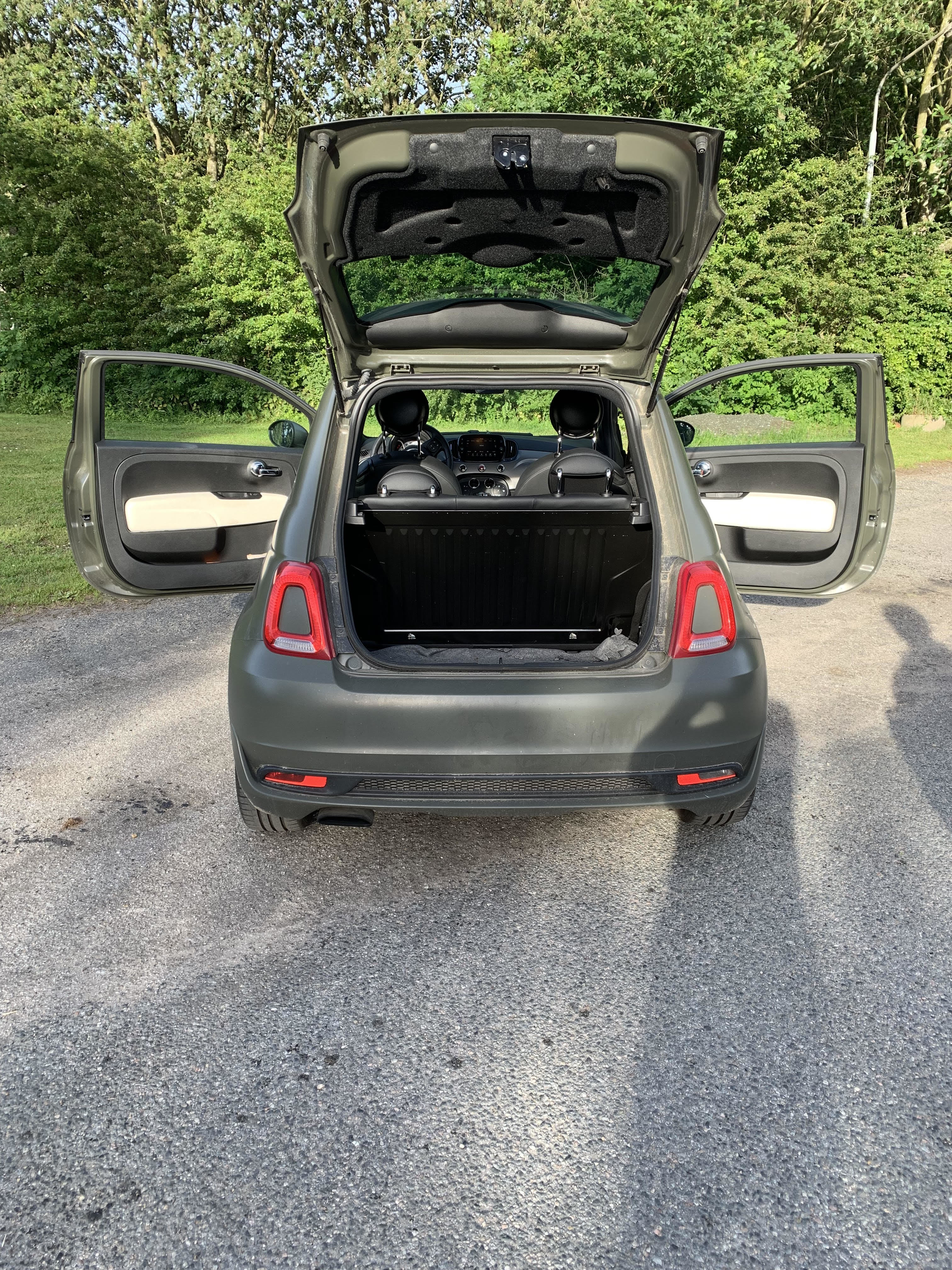 Grøn Fiat 500 fra 2018