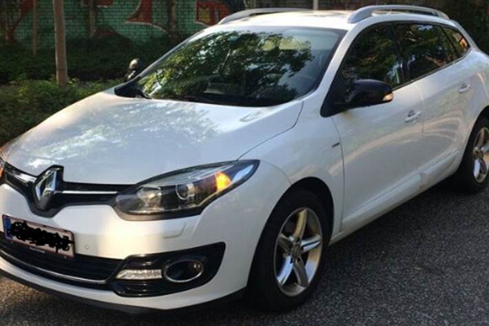 Hvid Renault Megane Grandtour fra 2014