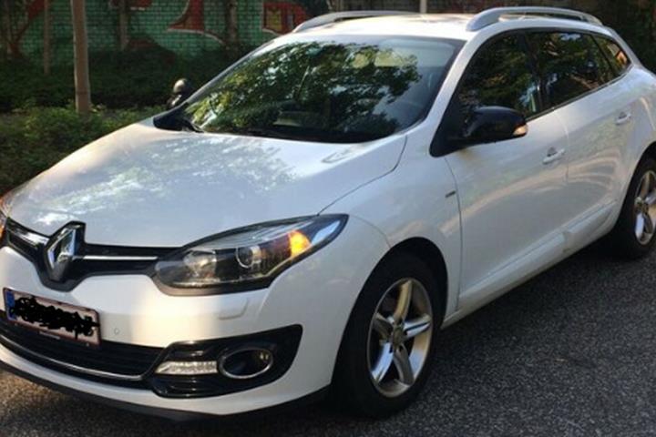 Hvid Renault Megane Grandtour fra 2014