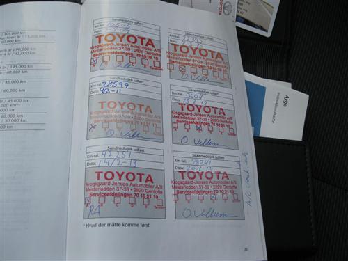 Blå Toyota Aygo fra 2008