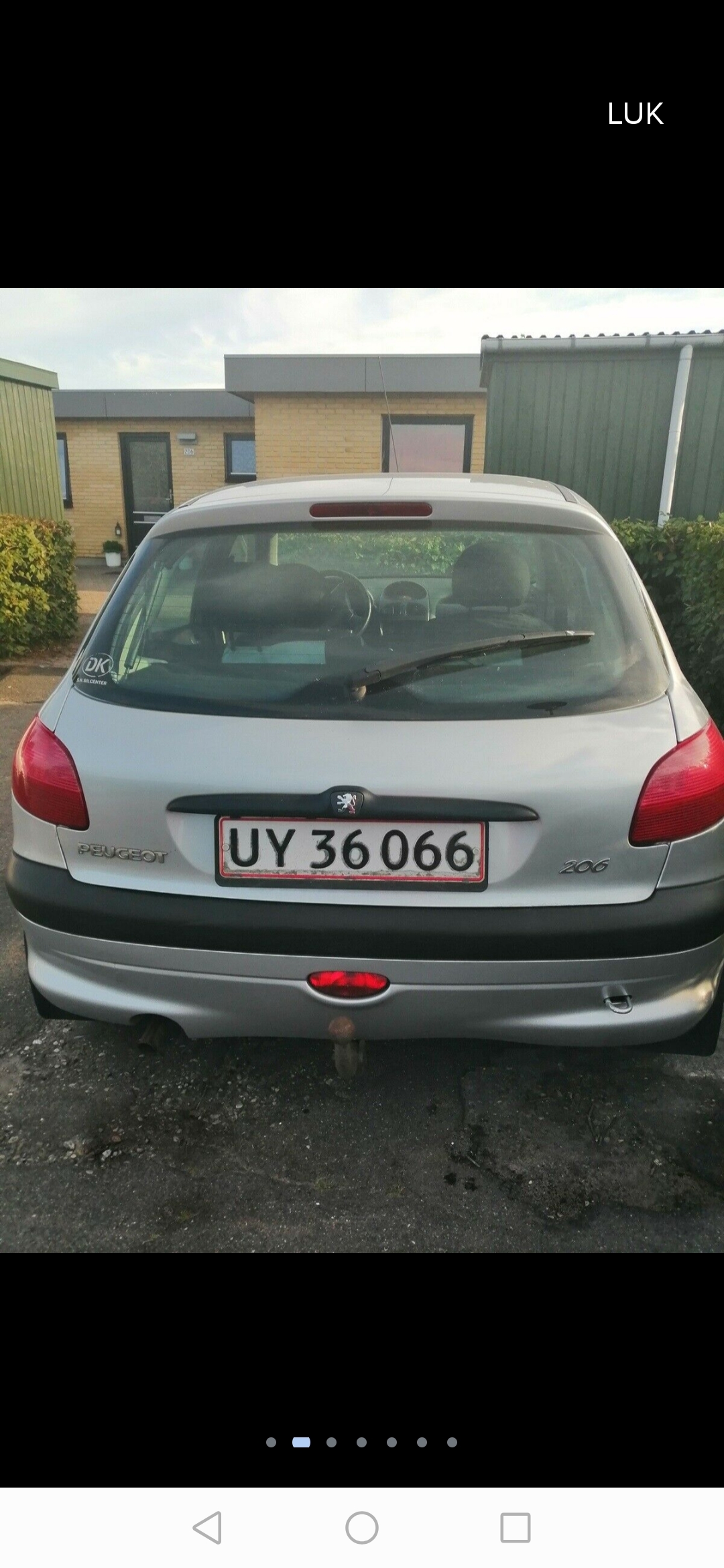 Grå Peugeot 206 fra 2002