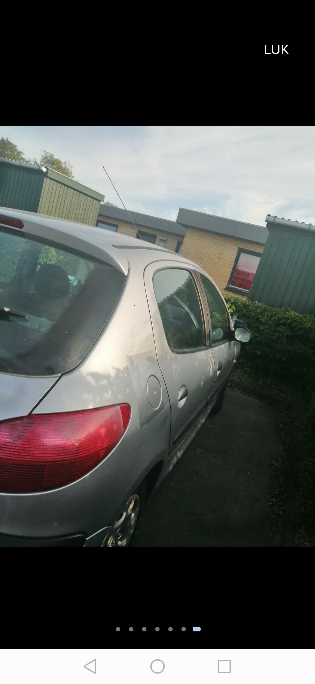 Grå Peugeot 206 fra 2002
