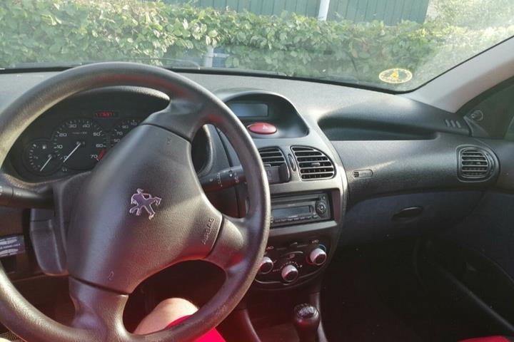Grå Peugeot 206 fra 2002